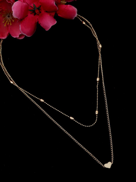 Shining Diva Fashion Gold-Plated Layered Necklace and Chains