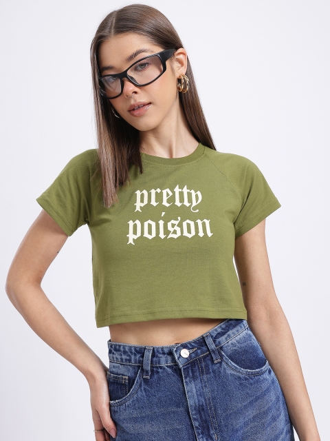 glitchez Printed Crop T-shirt