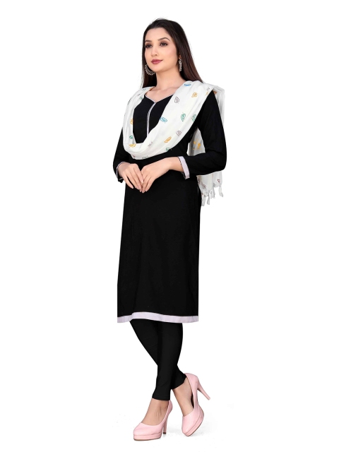 Vicharan Leaf Printed Cotton Dupatta - Image 3