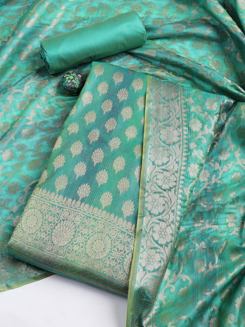 Meena Bazaar Woven Design Art Silk Unstitched Dress Material