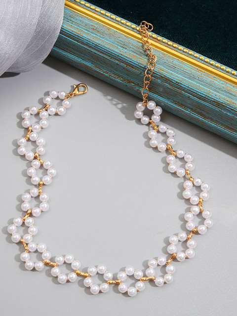 Shining Diva Fashion Gold-Plated Necklace and Chains