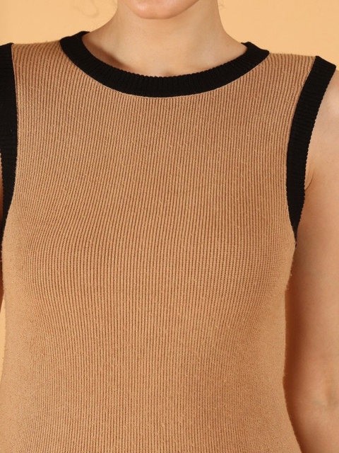 NoBarr Women Open Knit Ribbed Cotton Sweater Vest - Image 2