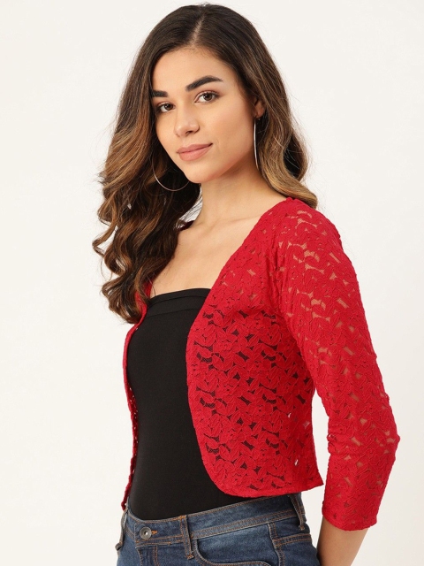 A AND K V-Neck Cotton Shrug - Image 3