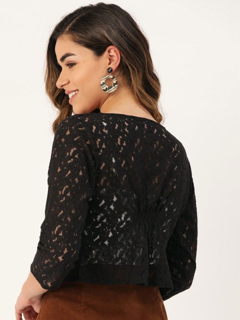Moonaa Fashion Three-Quarter Sleeves Cotton Shrug - Image 5