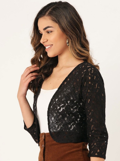 Moonaa Fashion Three-Quarter Sleeves Cotton Shrug - Image 4