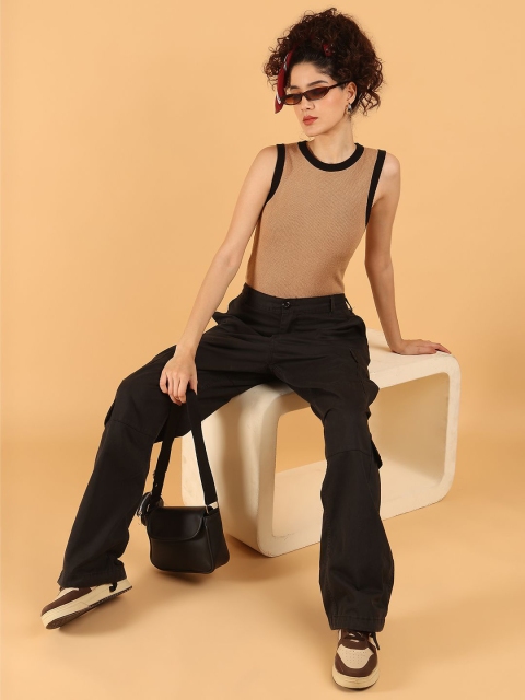 NoBarr Women Open Knit Ribbed Cotton Sweater Vest - Image 6