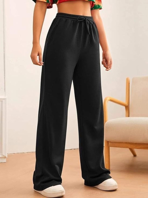 Imsa Moda Women Loose Fit High-Rise Trousers