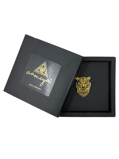 AAMIYA CREATIONS Men Gold-Toned Plated Brass Brooch - Image 3