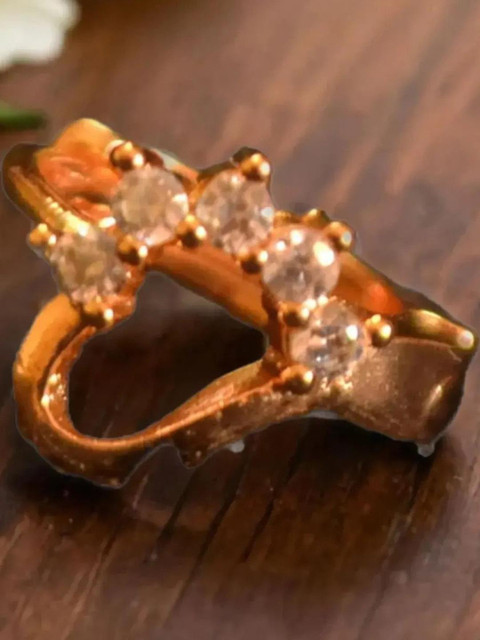 SHREEVARAM Gold-Plated Brass Nose Ring