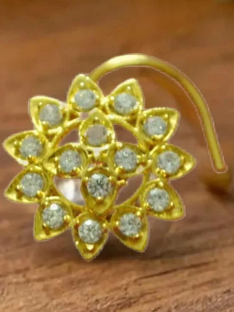 SHREEVARAM Gold-Plated Brass Nose Stud