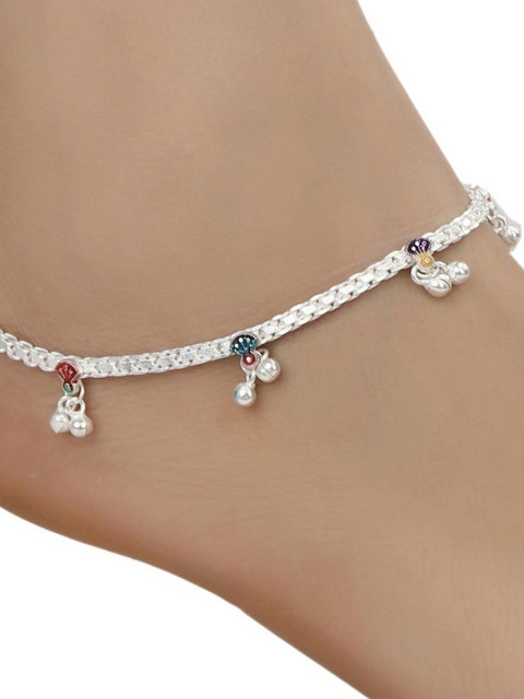 AanyaCentric Set Of 4 Silver-Plated Anklet - Image 3
