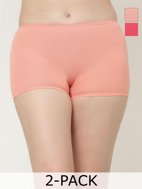 Floret Set Of 2 Boy Shorts Mid-Rise Briefs