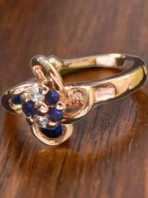 SHREEVARAM Gold-Plated Brass Nose Ring