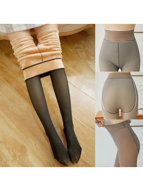 FIRMED STRING Dual Tone Fleece Thermal Winter Stockings - Image 2
