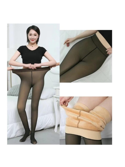 FIRMED STRING Dual Tone Fleece Thermal Winter Stockings - Image 4