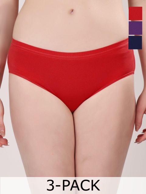 Floret Set Of 3 Basic Mid-Rise Briefs