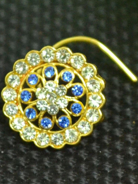SHREEVARAM Gold-Plated Brass Nose Ring