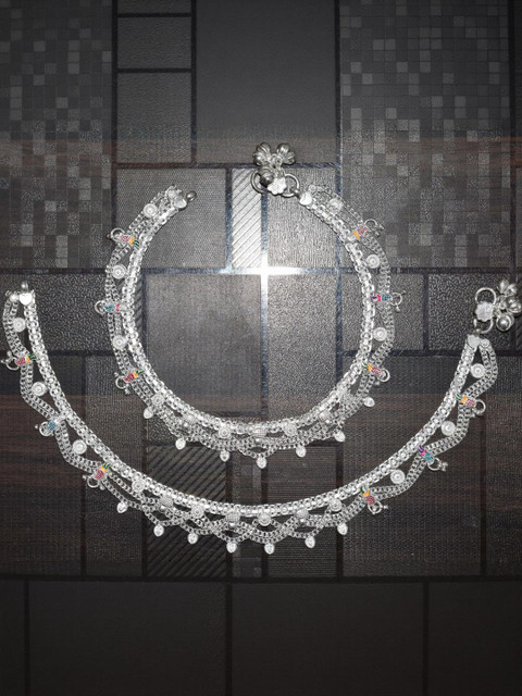 AanyaCentric Set Of 4 Silver-Plated Anklet - Image 3