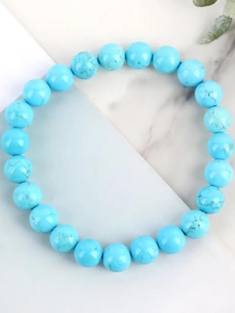 HEALINGGEMS Unisex Firoza Turquoise Blue Bracelet