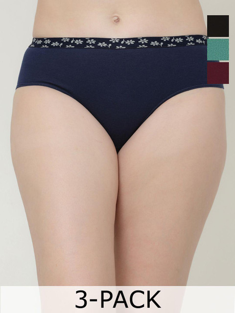 Floret Set Of 3 Basic Mid-Rise Briefs