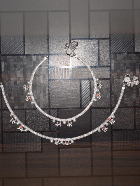 AanyaCentric Set Of 4 Silver-Plated Anklet