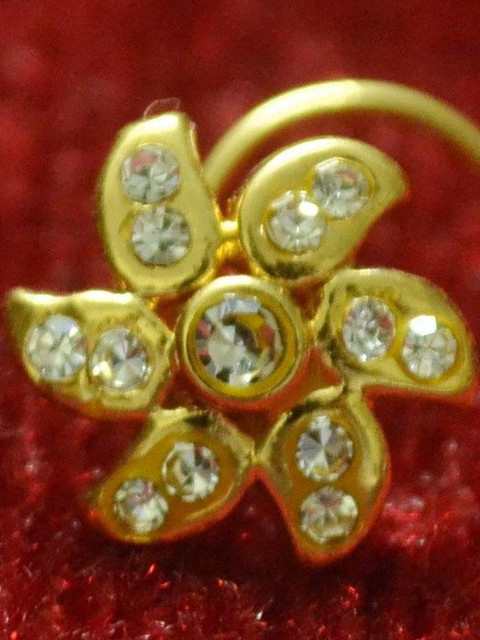 SHREEVARAM Gold-Plated Brass Nose Stud