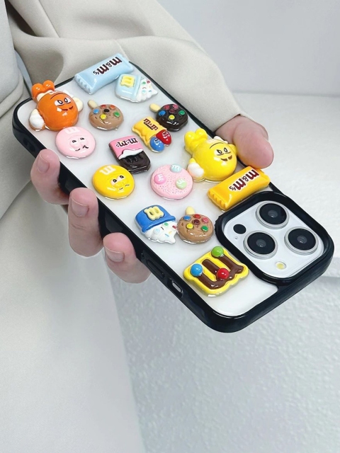 CASE CREATION Women 3D Cartoon Chocolate Candy iPhone 16 Pro Back Case - Image 5