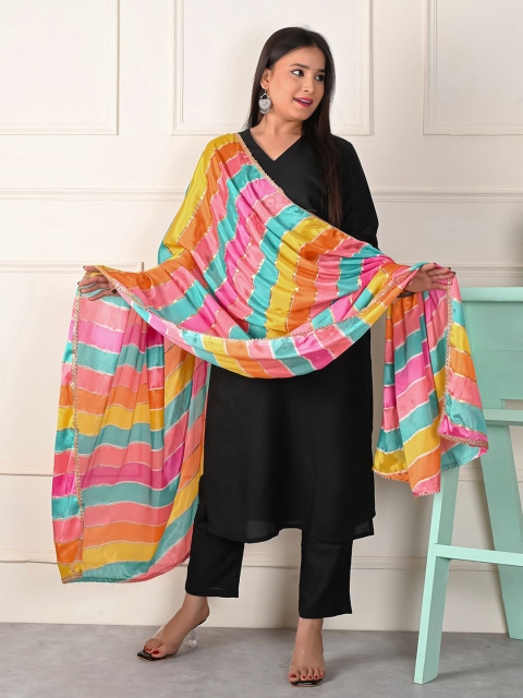 Apratim Striped Gotta Patti Pure Silk Dupatta - Image 5