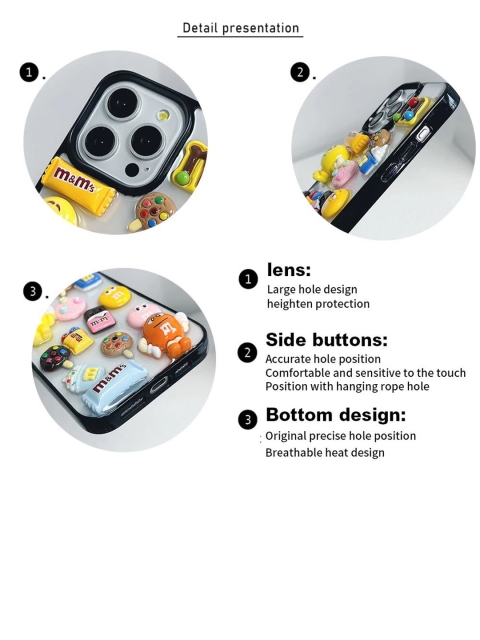 CASE CREATION Women 3D Cartoon Chocolate Candy iPhone 16 Pro Back Case - Image 7