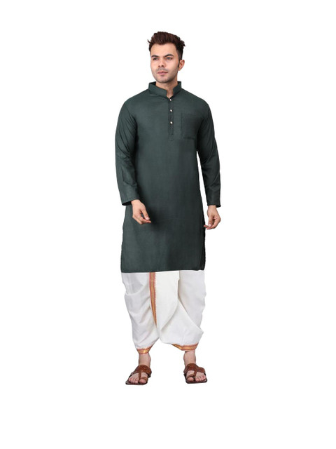 ADARNIYA Men Embroidered Straight Kurta Set - Image 3