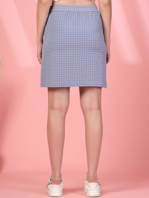 BEING NAUGHTY Checked Straight Above Knee Skirts - Image 4