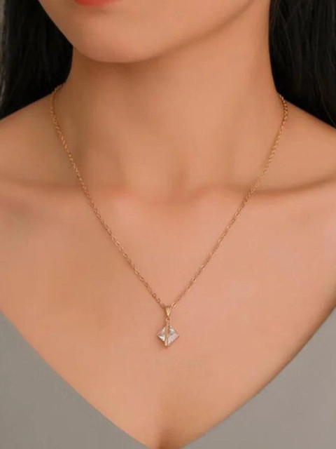 Arzonai Gold-Toned Stainless Steel Necklace