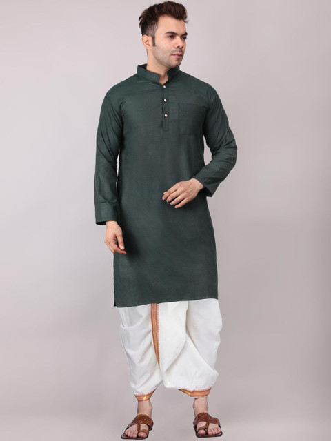 ADARNIYA Men Embroidered Straight Kurta Set - Image 2