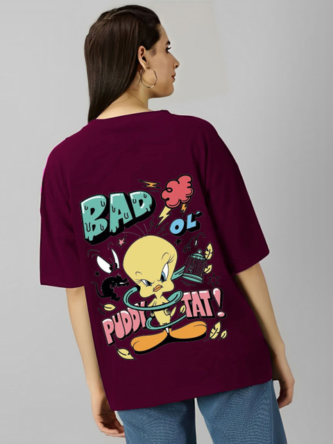 Kasendra Women Printed Round Neck T-shirt