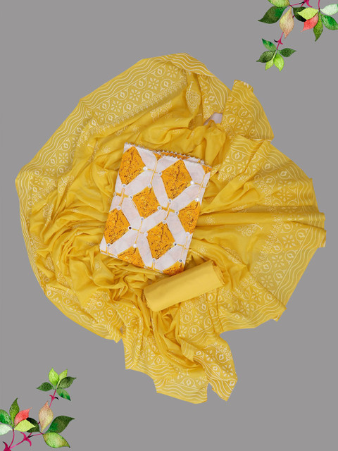 SALWAR STUDIO Embroidered Pure Cotton Unstitched Dress Material