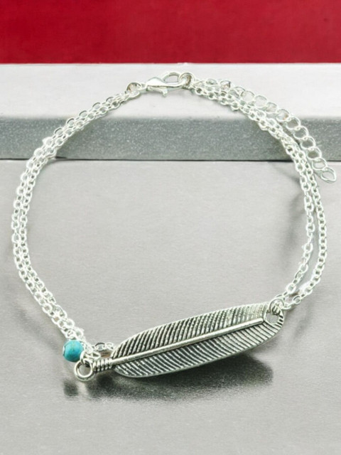 Sangria Leaf Boho Anklet