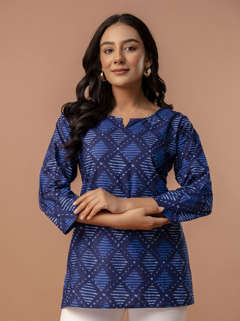 FERANOID Printed Pure Cotton Straight Kurti