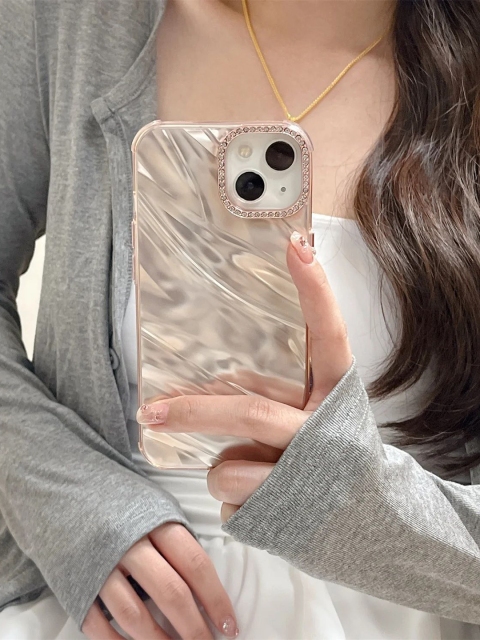 CASE CREATION iPhone 12 Hot Diamond Ring Lens Film Camera Protection Back Case - Image 6