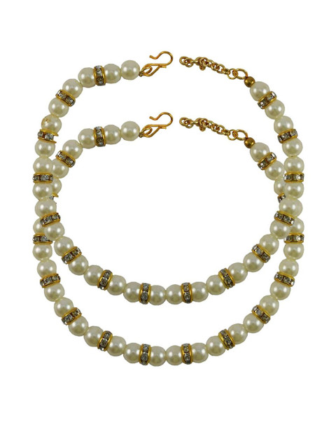 Vidhya Kangan Golden Meenakari-Gold Plated Brass Anklet