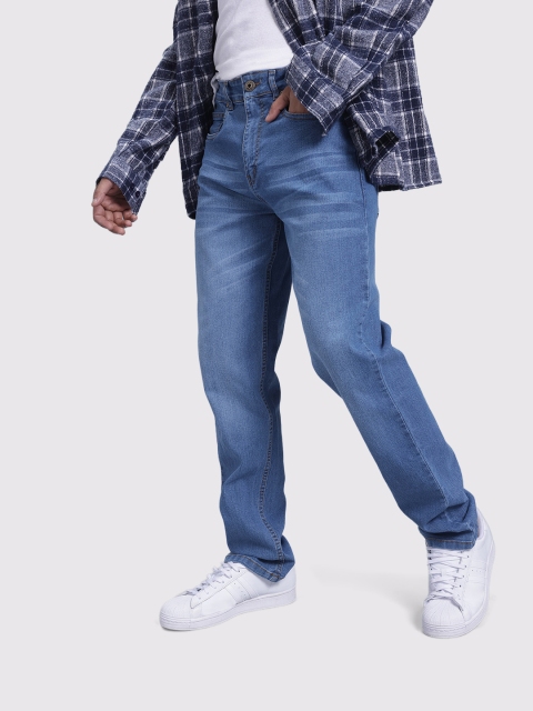 The Roadster Life Co. Men Relaxed Fit Light Fade Stretchable Jeans