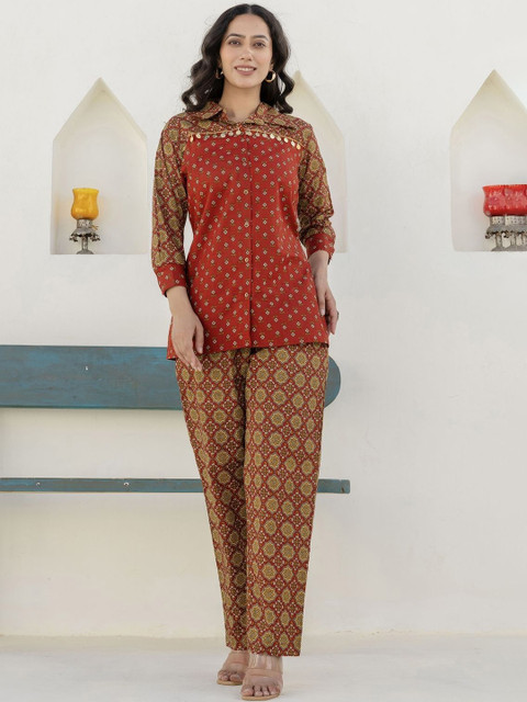 Kohsh Printed Shirt With Trousers Co-Ords