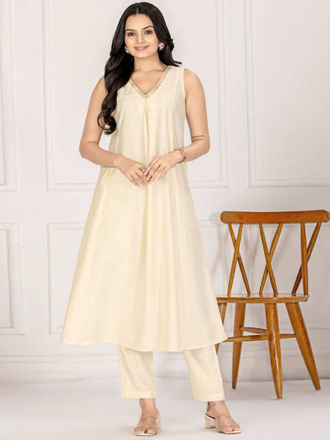 WEAVLLITE Embroidered Tunic With Trouser Co-Ords