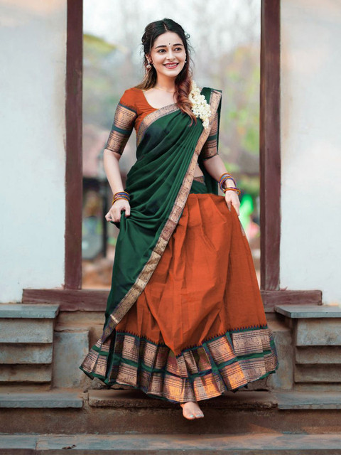 R K INFINITIVE Semi-Stitched Lehenga & Unstitched Blouse With Dupatta