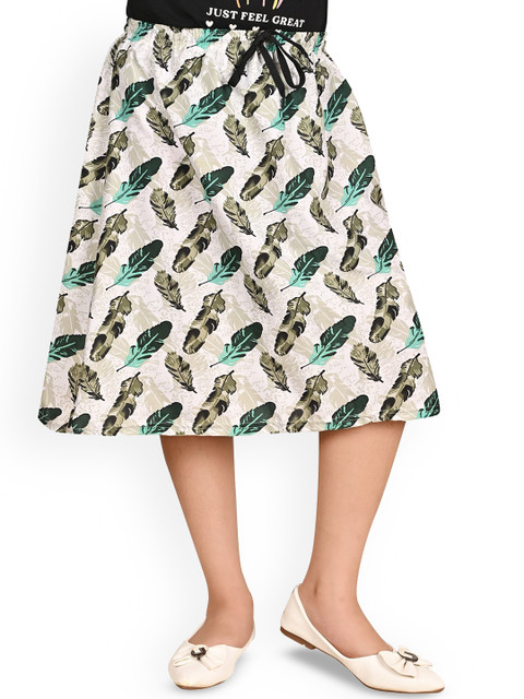 BAESD Girls Printed Knee Length Skirts