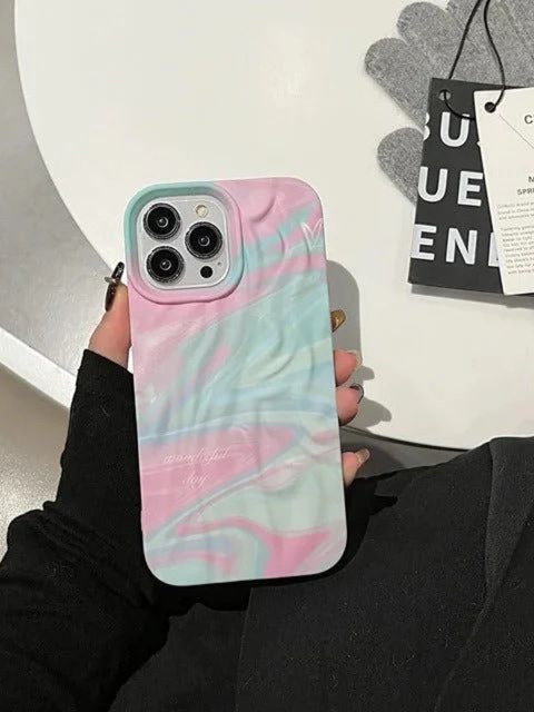 CASE CREATION iPhone 15 3D Luxury Rainbow Wonderful Day Wavy Back Case - Image 2