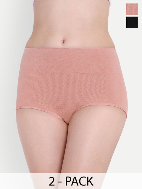 CALBONE Pack Of 2 High Waist Seamless Tummy Tucker Shapewear