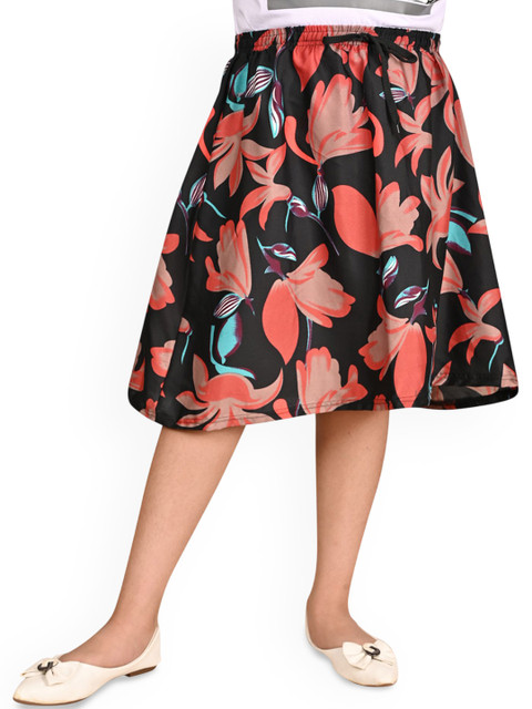 BAESD Girls Floral Printed Knee-Length Skirts