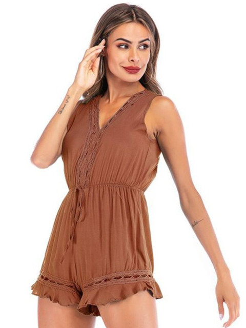 StyleCast Women V-Neck Playsuit Jumpsuit