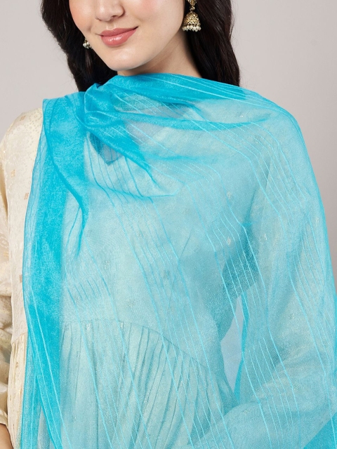 MUFFLY Woven Design Dupatta with Zari - Image 2