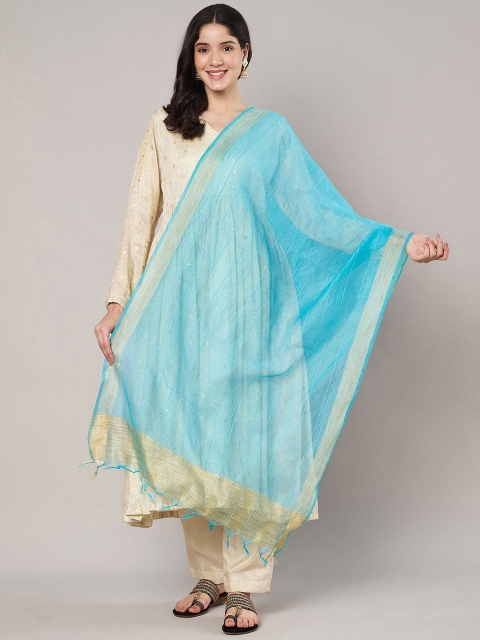 MUFFLY Woven Design Dupatta with Zari